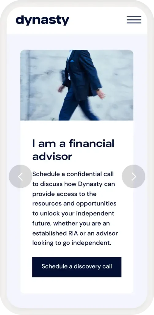 Dynasty Financial Website UI Design